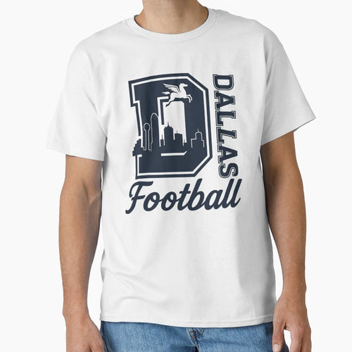 Dallas Skyline Pegasus Football T-Shirt - Fun Novelty Design Men Women - T-Shirt, Sweatshirt, Hoodie