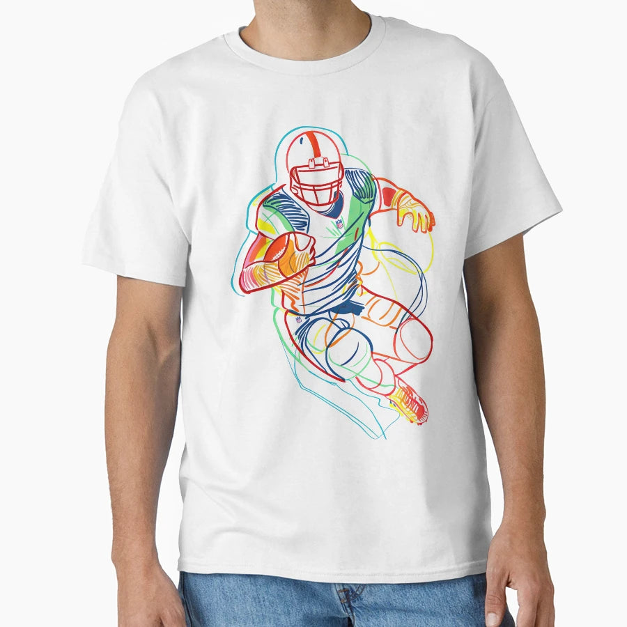 Art Colorful Drawing American Football T-Shirt - Streetwear Style Unisex - T-Shirt, Sweatshirt, Hoodie