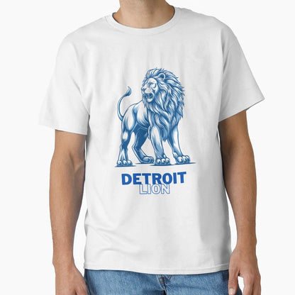 Blue Lion Stands Majestically And Is T-Shirt - Fun Novelty Design Unisex - T-Shirt, Sweatshirt, Hoodie