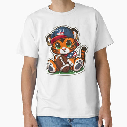 Animated Tigress Footballer Adorable T-Shirt - Aesthetic Graphic Men Women - T-Shirt, Sweatshirt, Hoodie