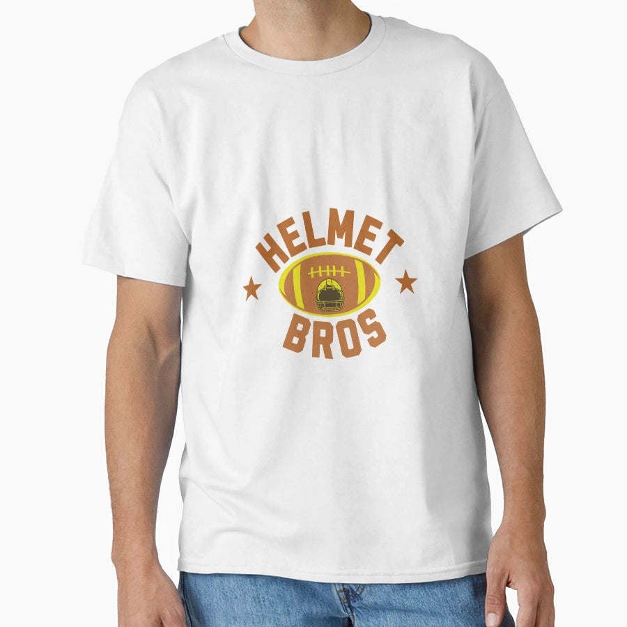 American Football Helmet Bros T-Shirt - Aesthetic Graphic Men Women - T-Shirt, Sweatshirt, Hoodie
