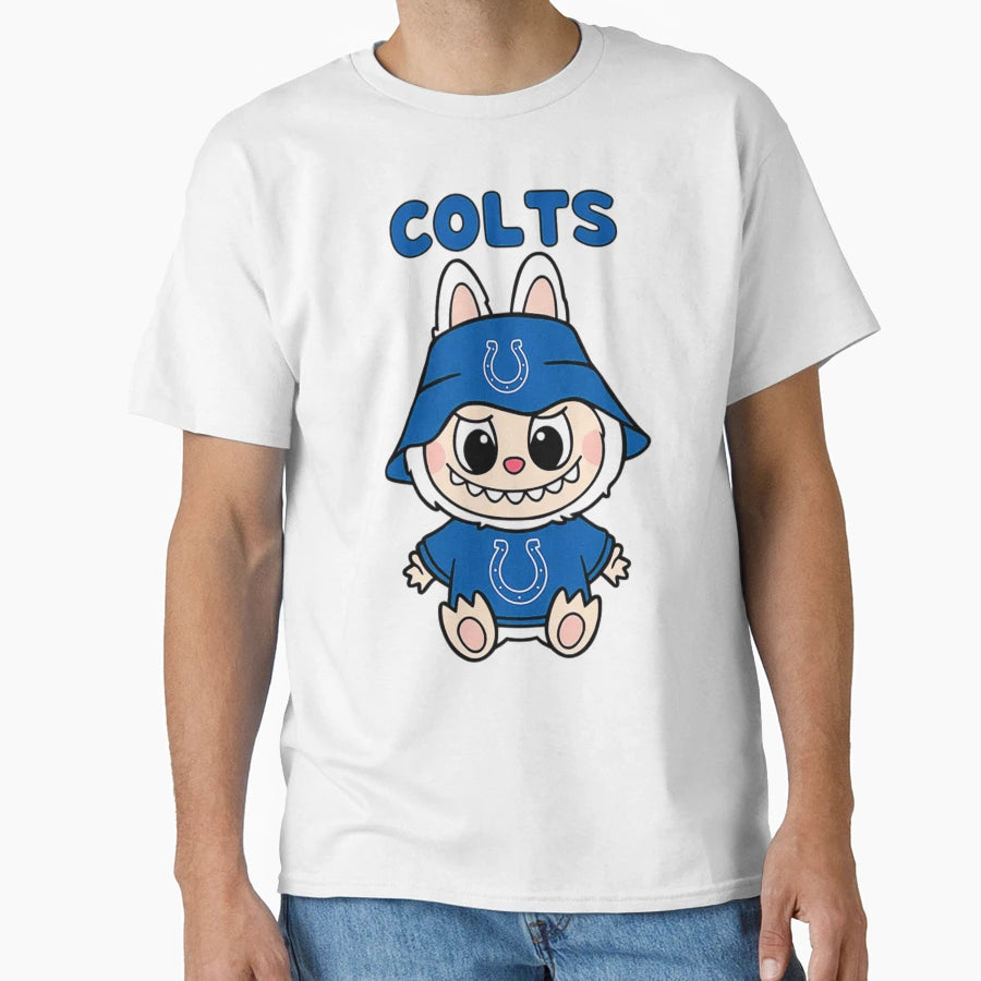 Labubu Football Colts T-Shirt - Custom Art Print for Adults - T-Shirt, Sweatshirt, Hoodie