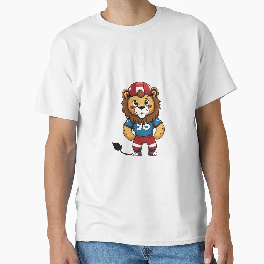 American Football Lion T-Shirt - Casual Everyday Wear for Adults - T-Shirt, Sweatshirt, Hoodie