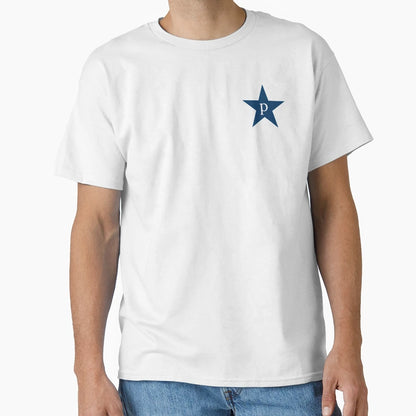 Star Initial Monogram P Navy T-Shirt - Casual Everyday Wear Men Women - T-Shirt, Sweatshirt, Hoodie