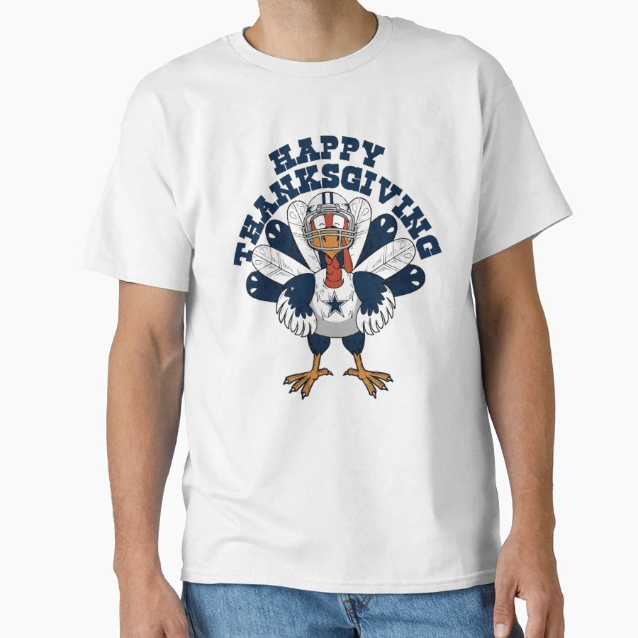 Dallas Cowboys Turkey Happy T-Shirt - Novelty Apparel Men Women - T-Shirt, Sweatshirt, Hoodie