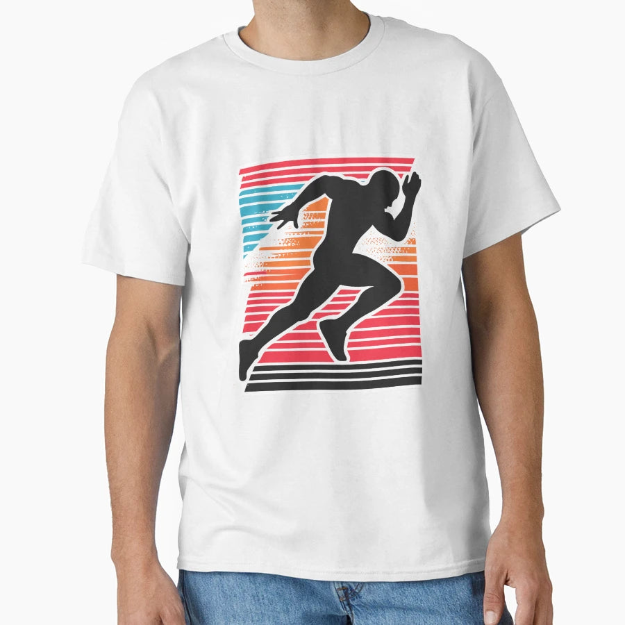 Silhouette Sprint Colorful T-Shirt - Custom Art Print Men Women - T-Shirt, Sweatshirt, Hoodie
