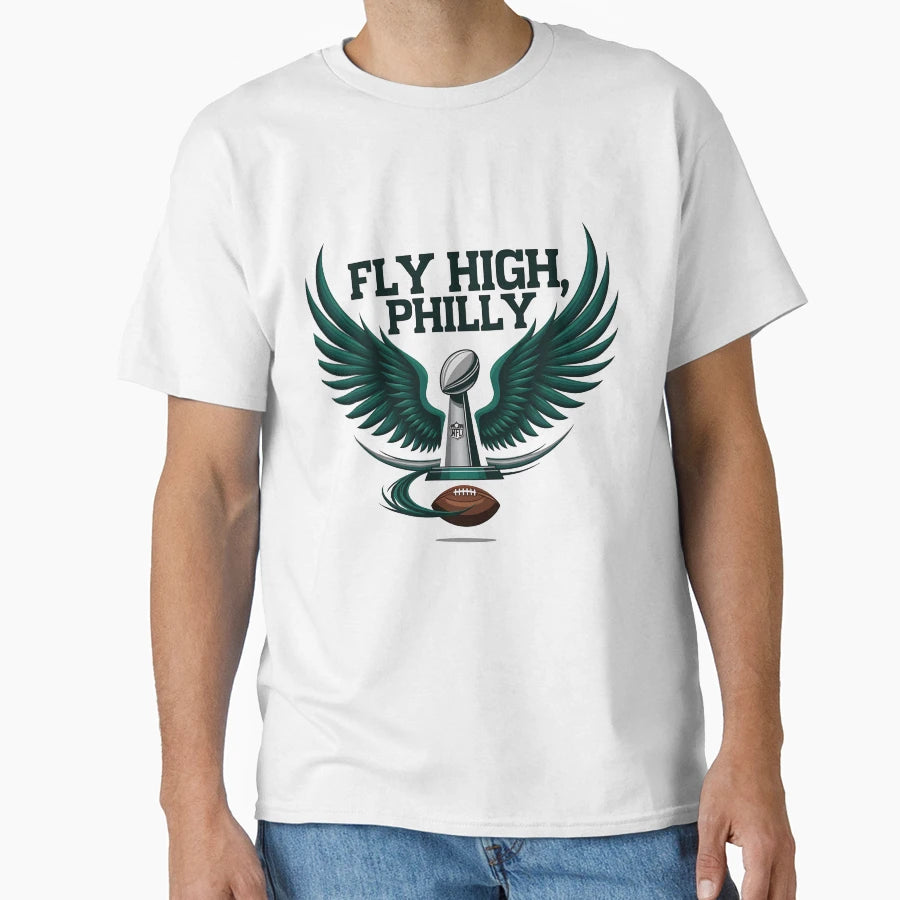 Fly High Philly T-Shirt - Fun Novelty Design Unisex - T-Shirt, Sweatshirt, Hoodie