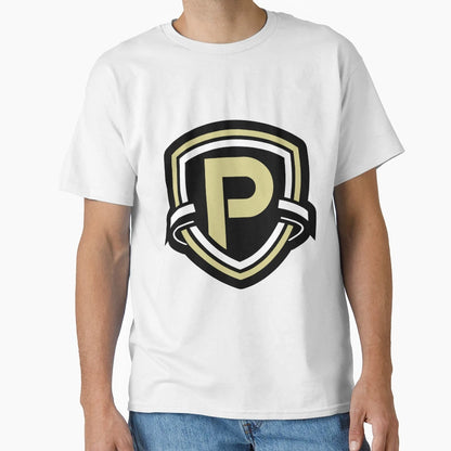 Illustration Letter P Esports Shield T-Shirt - Trendy Graphic Men Women - T-Shirt, Sweatshirt, Hoodie