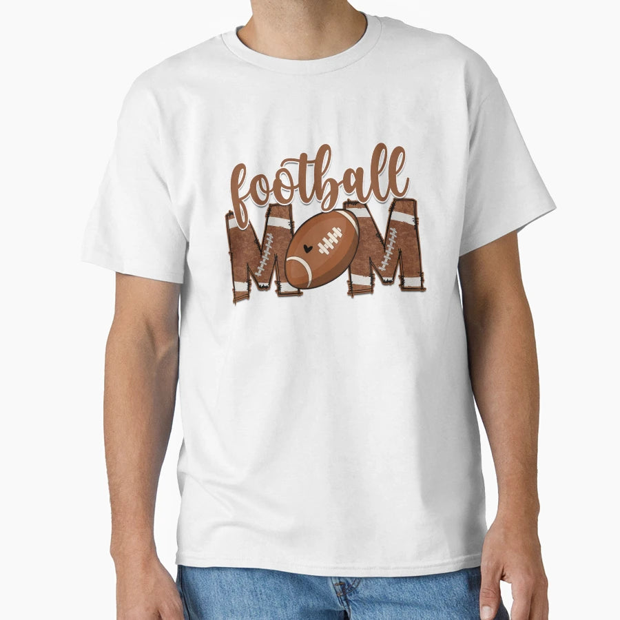 American Football Mom Leopard T-Shirt - Fun Novelty Design for Adults - T-Shirt, Sweatshirt, Hoodie