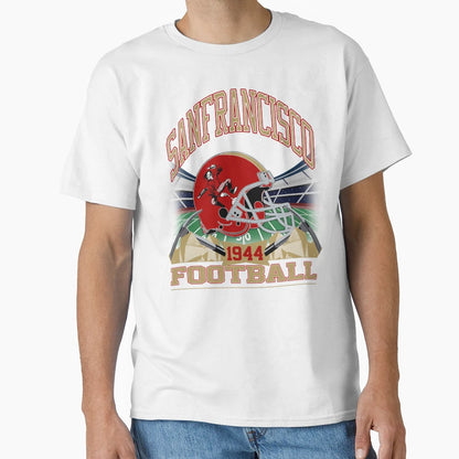 San Francisco Football Gridiron T-Shirt - Custom Art Print Men Women - T-Shirt, Sweatshirt, Hoodie