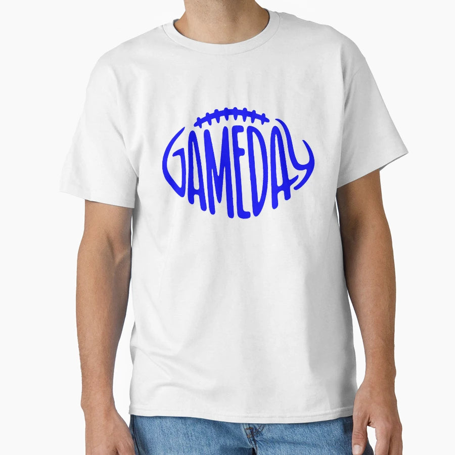 Gameday Blue Football T-Shirt - Custom Art Print Unisex - T-Shirt, Sweatshirt, Hoodie