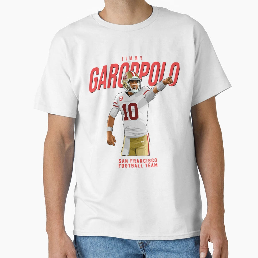 Jimmy Garoppolo 10 San Francisco T-Shirt - Casual Everyday Wear Men Women - T-Shirt, Sweatshirt, Hoodie