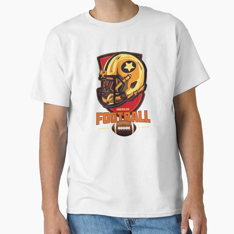 Gridiron Glory Bold American Football T-Shirt - Novelty Apparel for Adults - T-Shirt, Sweatshirt, Hoodie