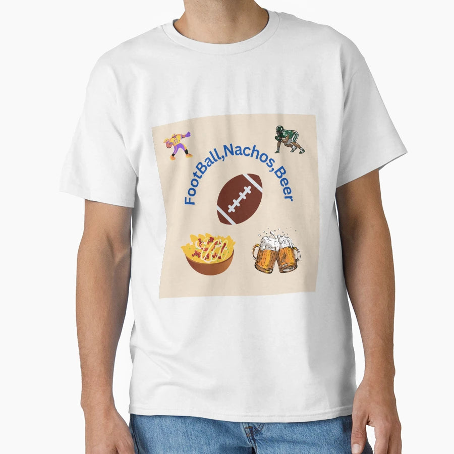 Football Nachos Beet T-Shirt - Novelty Apparel for Adults - T-Shirt, Sweatshirt, Hoodie