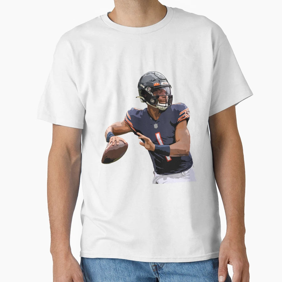 Justin Fields T-Shirt - Trendy Graphic Unisex - T-Shirt, Sweatshirt, Hoodie