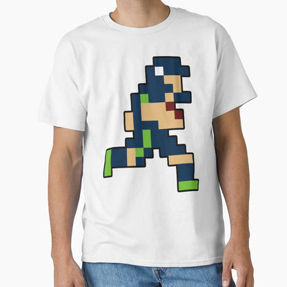 8 Bit Seattle Pixel Football Player T-Shirt - Unique Graphic for Adults - T-Shirt, Sweatshirt, Hoodie