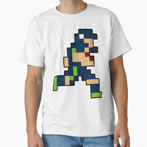 8 Bit Seattle Pixel Football Player T-Shirt - Unique Graphic for Adults - T-Shirt, Sweatshirt, Hoodie
