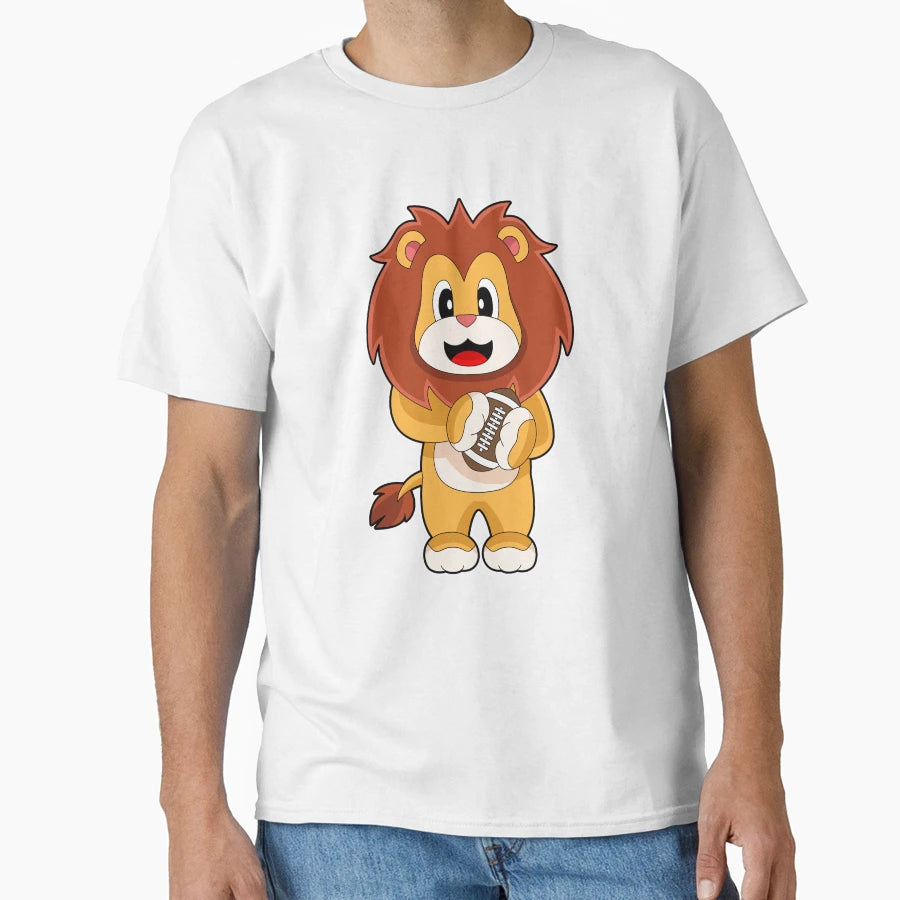 Lion American Football Sports T-Shirt - Graphic Print Unisex - T-Shirt, Sweatshirt, Hoodie