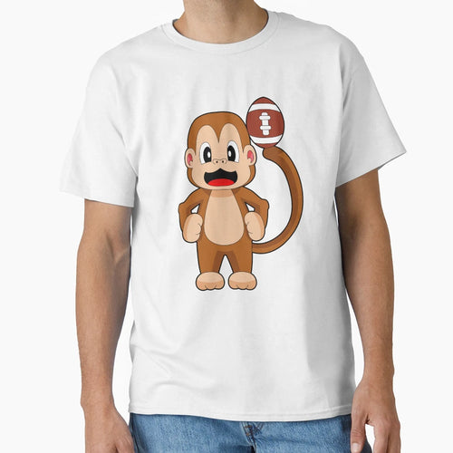 Monkey American Football Sports T-Shirt - Casual Everyday Wear for Adults - T-Shirt, Sweatshirt, Hoodie