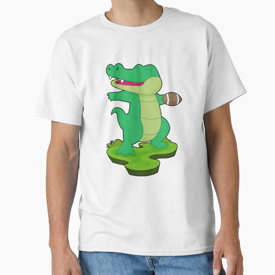 Crocodile American Football Sports T-Shirt - Trendy Graphic for Adults - T-Shirt, Sweatshirt, Hoodie