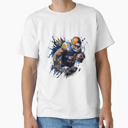 Roaring Football Warrior T-Shirt - Graphic Print Unisex - T-Shirt, Sweatshirt, Hoodie