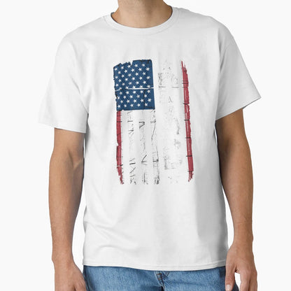 Dad American Flag Dad Patriotic Fathers Day T-Shirt - Graphic Print Unisex - T-Shirt, Sweatshirt, Hoodie