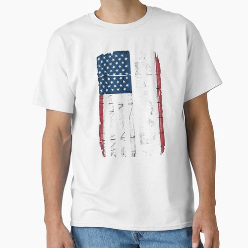 Dad American Flag Dad Patriotic Fathers Day T-Shirt - Graphic Print Unisex - T-Shirt, Sweatshirt, Hoodie