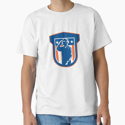 Miilitary Serviceman Salute Side Crest T-Shirt - Streetwear Style Men Women - T-Shirt, Sweatshirt, Hoodie