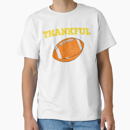 Mens Grateful Thankful Blessed Football T-Shirt - Minimalist Print Unisex - T-Shirt, Sweatshirt, Hoodie
