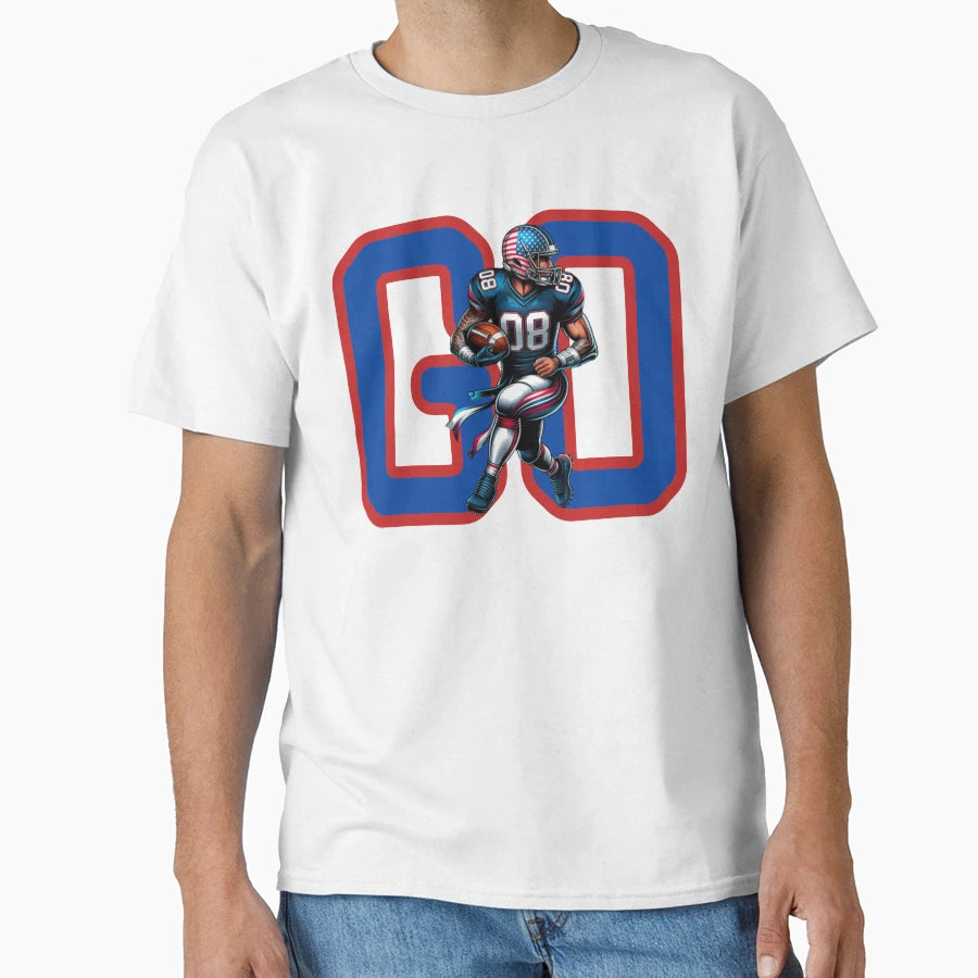 National Rush American Football T-Shirt - Aesthetic Graphic for Adults - T-Shirt, Sweatshirt, Hoodie