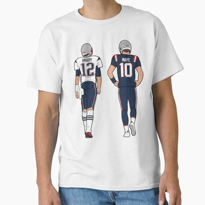 Drake Maye And Tb12 T-Shirt - Graphic Print for Adults - T-Shirt, Sweatshirt, Hoodie
