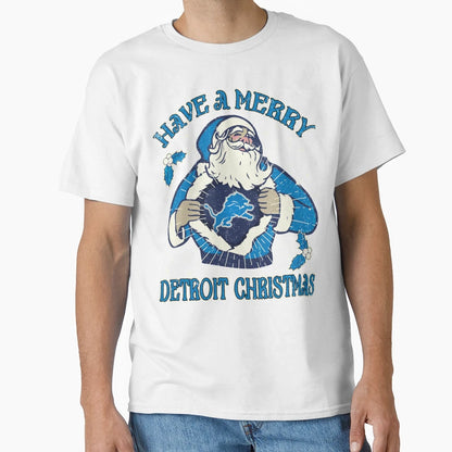 Have Merry Detroitt Lions T-Shirt - Fun Novelty Design Men Women - T-Shirt, Sweatshirt, Hoodie
