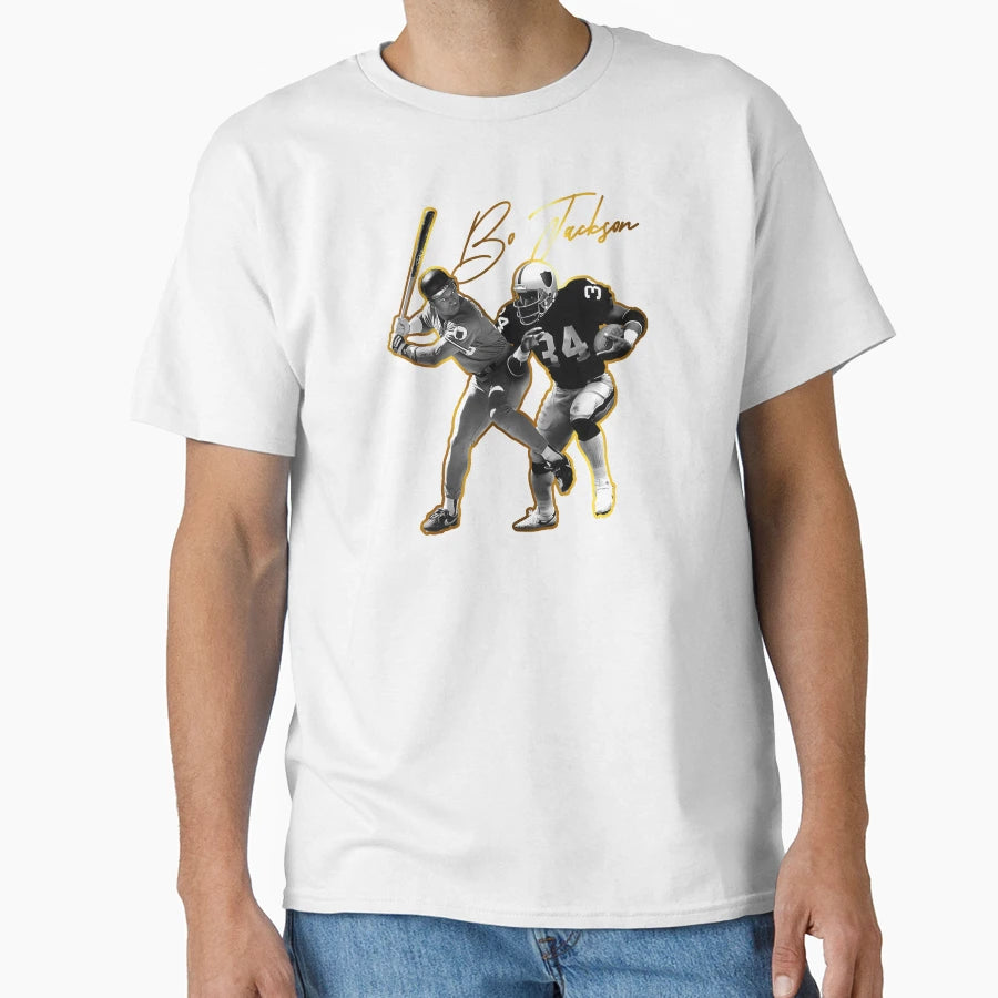 Bo Jackson Gold Tribute T-Shirt - Trendy Graphic Unisex - T-Shirt, Sweatshirt, Hoodie