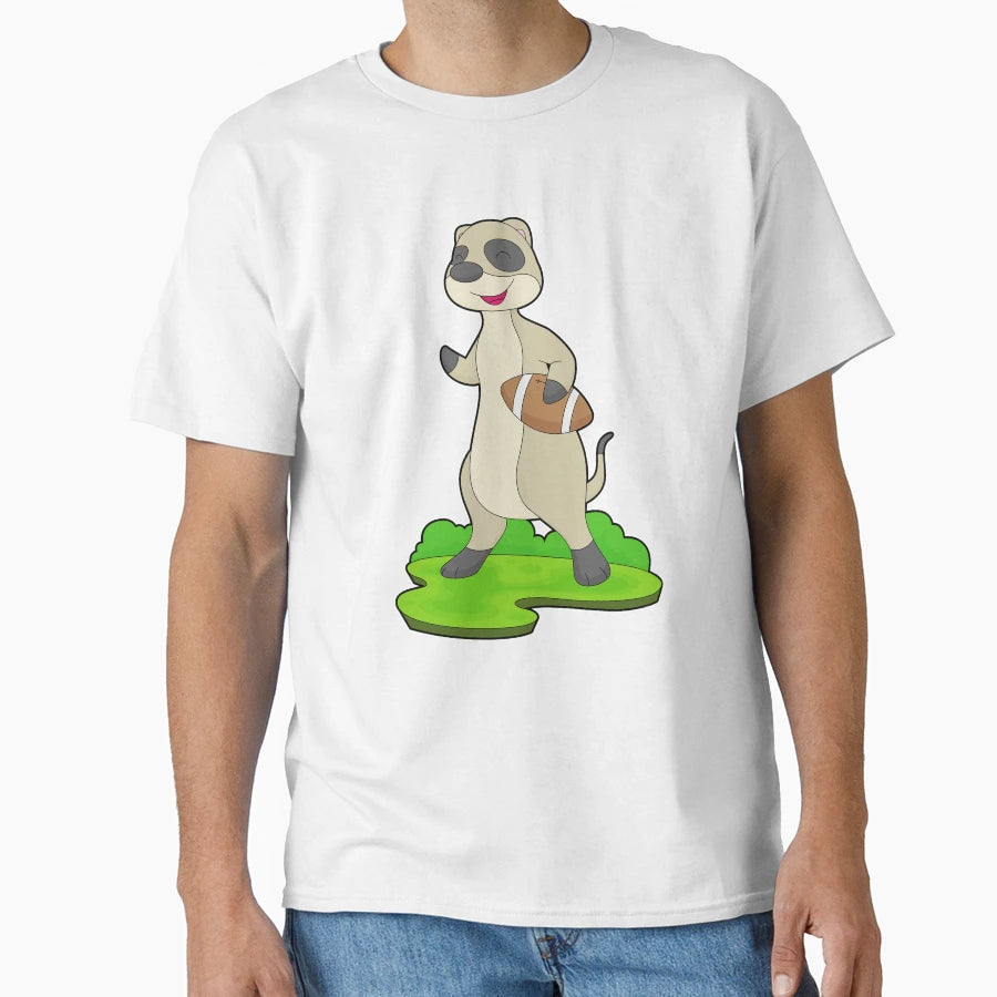 Meerkat American Football T-Shirt - Aesthetic Graphic Men Women - T-Shirt, Sweatshirt, Hoodie