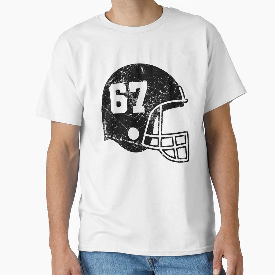6 7 Football Helmet T-Shirt - Trendy Graphic Men Women - T-Shirt, Sweatshirt, Hoodie