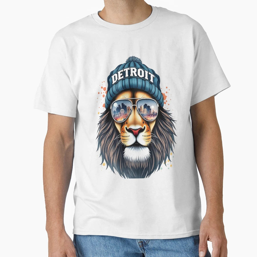 Detroit Lion T-Shirt - Graphic Print Men Women - T-Shirt, Sweatshirt, Hoodie