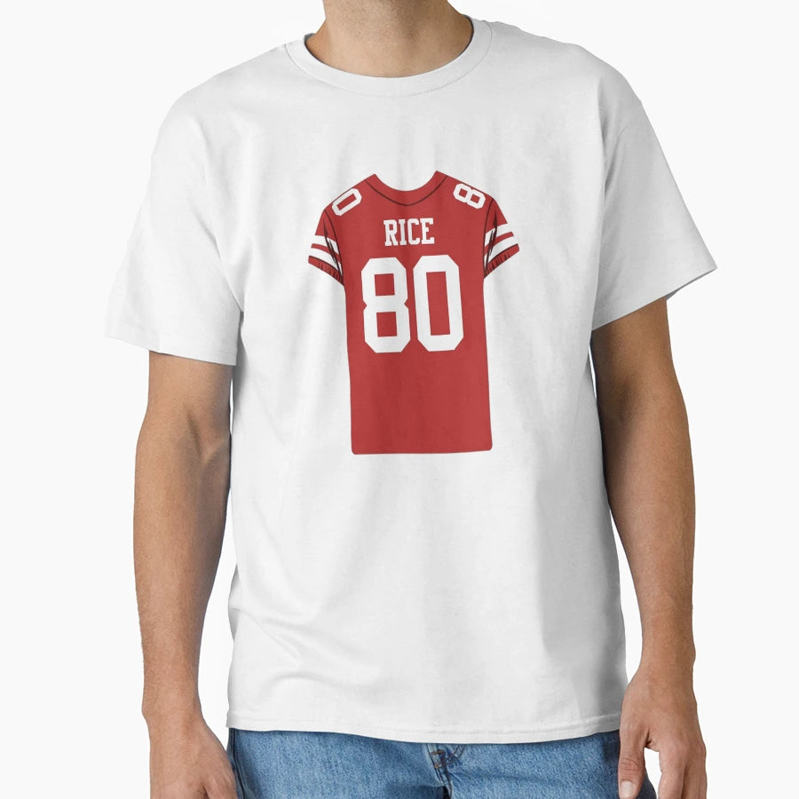 Jerry Rice 80 Jersey T-Shirt - Casual Everyday Wear for Adults - T-Shirt, Sweatshirt, Hoodie