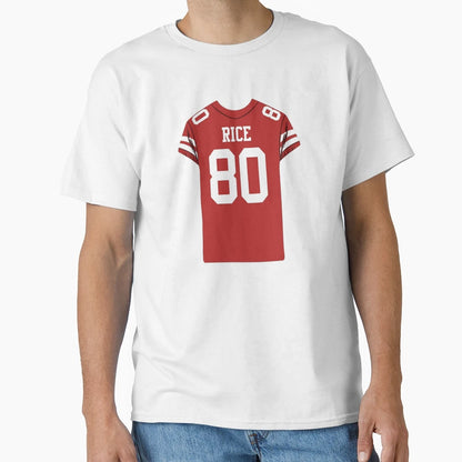 Jerry Rice 80 Jersey T-Shirt - Casual Everyday Wear for Adults - T-Shirt, Sweatshirt, Hoodie