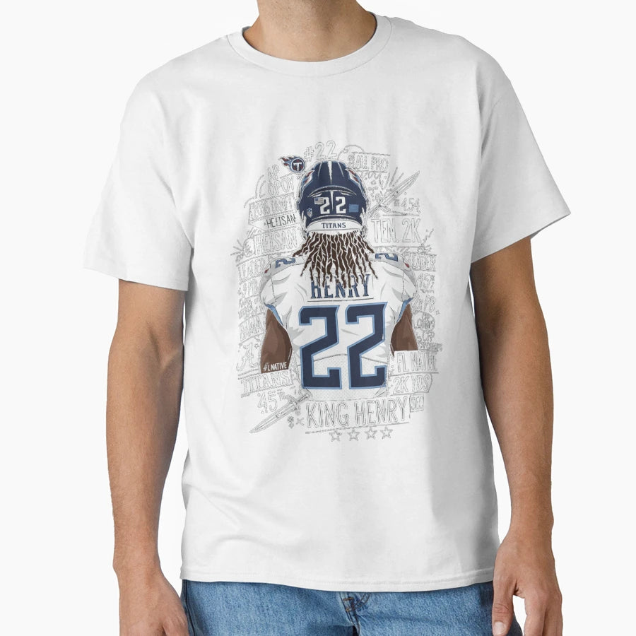 DH Titans Back View Number 22 T-Shirt - Minimalist Print for Adults - T-Shirt, Sweatshirt, Hoodie