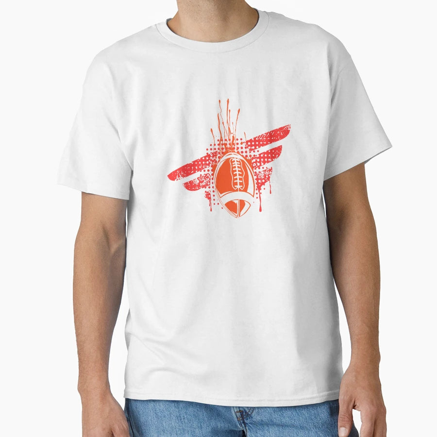 American Football Flag Patriotic T-Shirt - Minimalist Print for Adults - T-Shirt, Sweatshirt, Hoodie