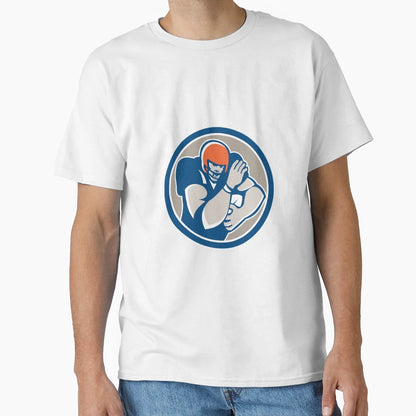American Football Player Fend Off T-Shirt - Custom Art Print Men Women - T-Shirt, Sweatshirt, Hoodie