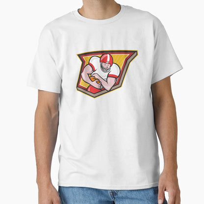 American Football Running Back Run T-Shirt - Custom Art Print Men Women - T-Shirt, Sweatshirt, Hoodie