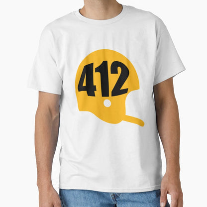 Pittsburgh Football Helmet 412 2 T-Shirt - Fun Novelty Design Unisex - T-Shirt, Sweatshirt, Hoodie