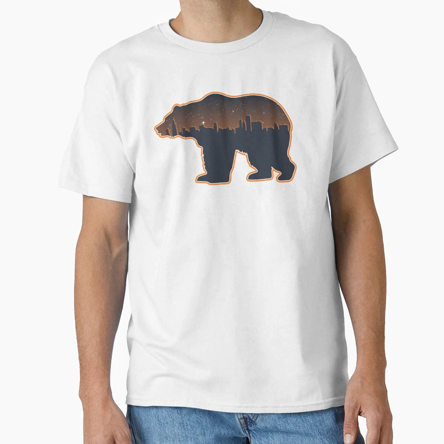 Chicago Bears Chicago Illinois Skyline T-Shirt - Trendy Graphic for Adults - T-Shirt, Sweatshirt, Hoodie
