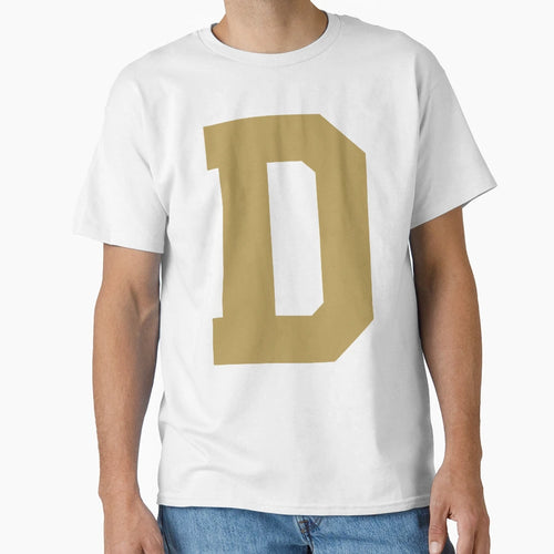 Alphabet Gold D Sports Letter D T-Shirt - Aesthetic Graphic Unisex - T-Shirt, Sweatshirt, Hoodie