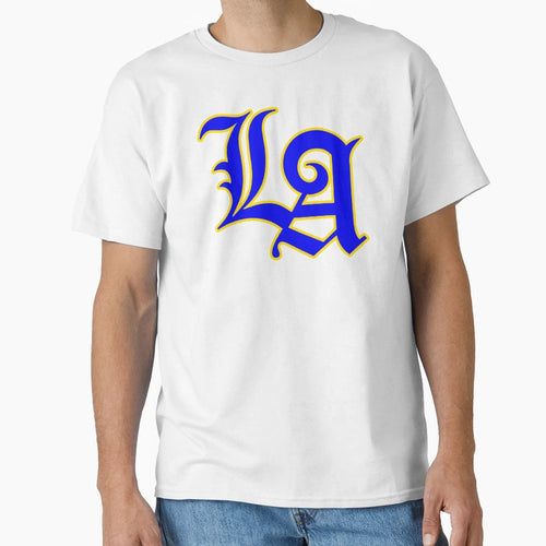 La Familia La Rams Logo Yellow Outline T-Shirt - Custom Art Print Unisex - T-Shirt, Sweatshirt, Hoodie