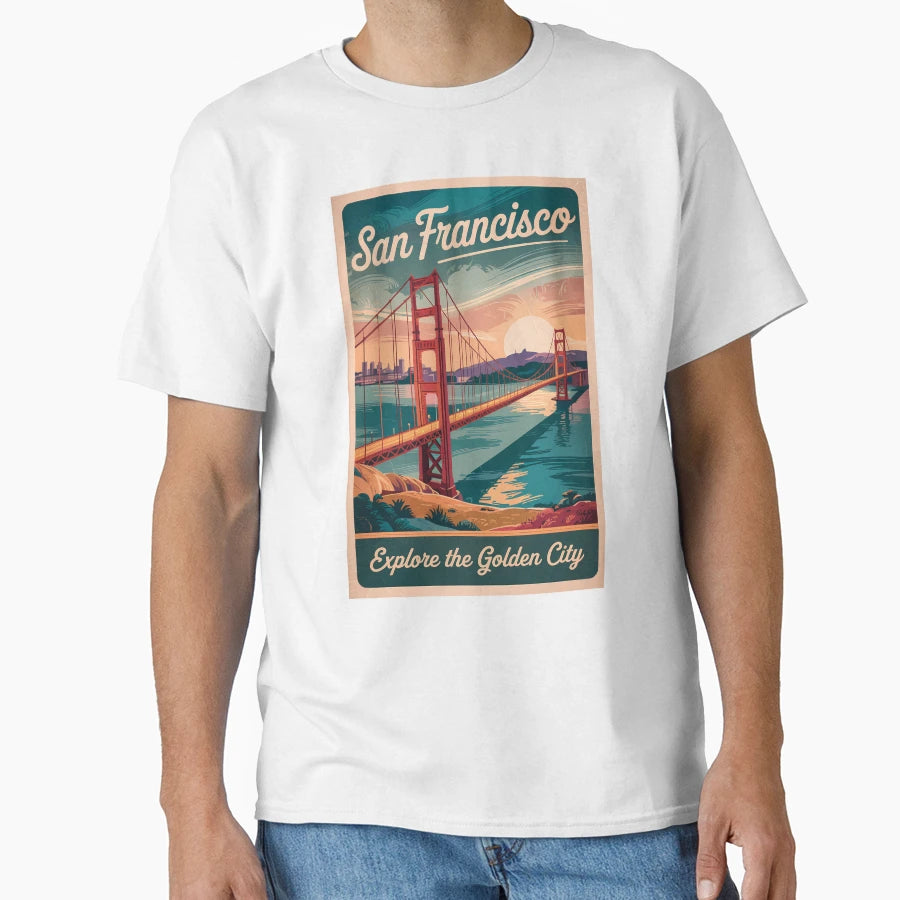San Francisco California Golden Gate T-Shirt - Streetwear Style Men Women - T-Shirt, Sweatshirt, Hoodie