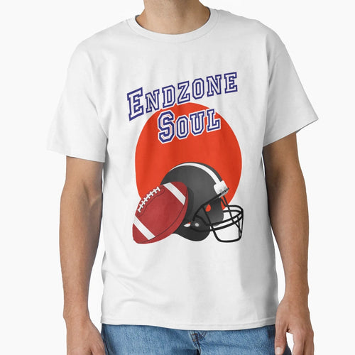 Endzone Soul Football Helmet T-Shirt - Trendy Graphic for Adults - T-Shirt, Sweatshirt, Hoodie