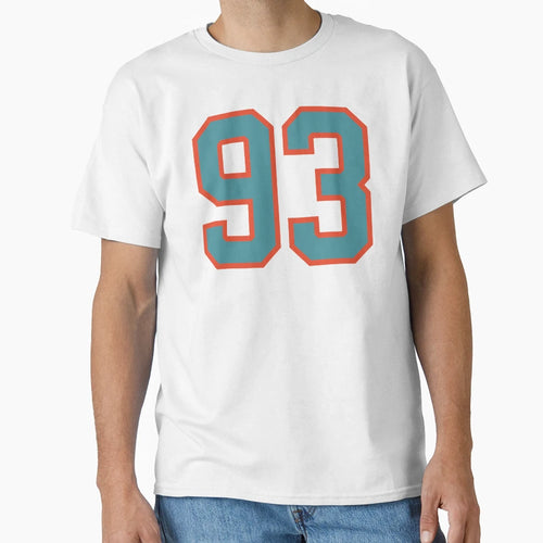 93 Number Aqua Orange Lucky Sports T-Shirt - Graphic Print Men Women - T-Shirt, Sweatshirt, Hoodie