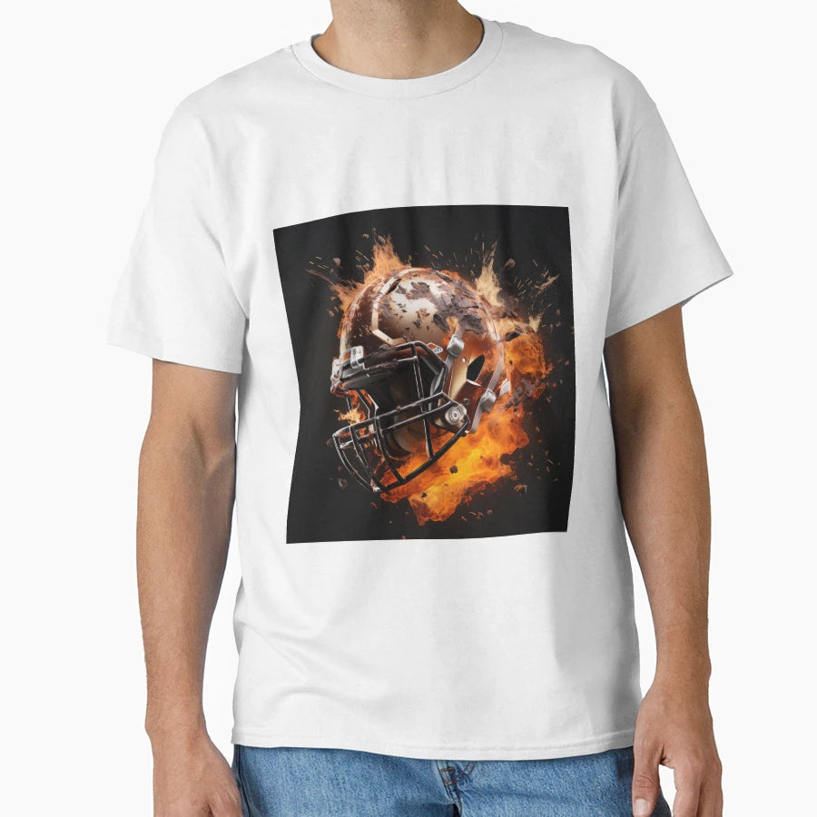 Exploding Football Helmet T-Shirt - Graphic Print Men Women - T-Shirt, Sweatshirt, Hoodie